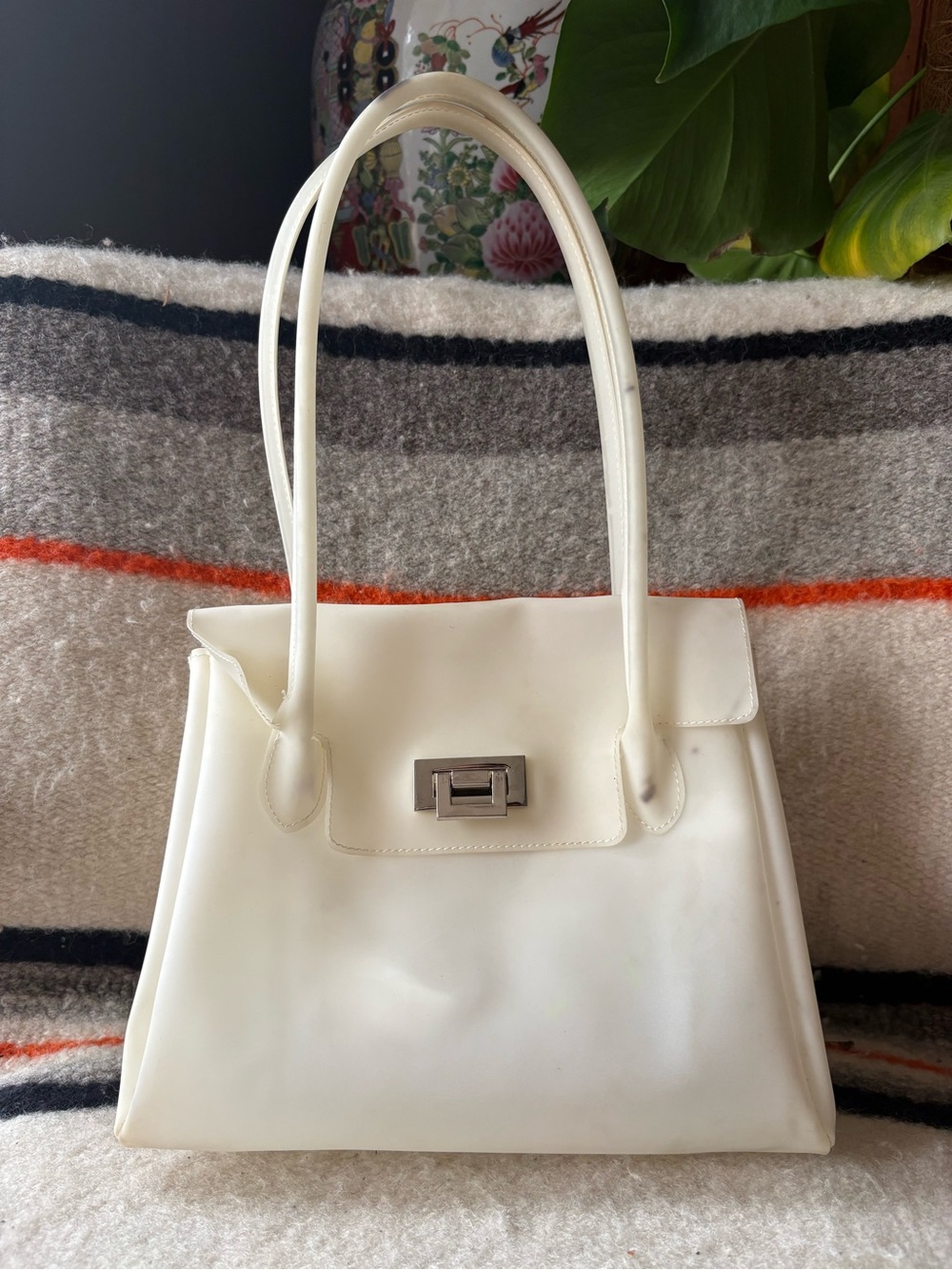 Y2K VTG White Jelly Tote Medium